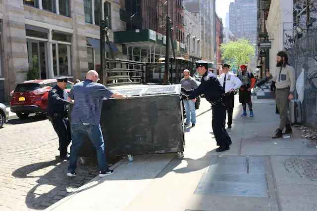 The NYPD removed Dean Cummings' home on Monday.